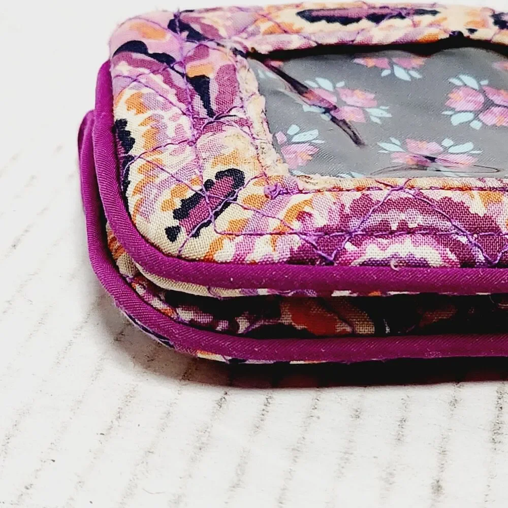 Vera Bradley Dream Tapestry VBJ17 Zip ID Case W/ Lanyard Floral Paisley Embroide - Picture 15 of 16